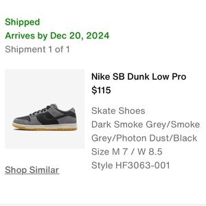 Nike SB Dunk Low Pro - Smoke Grey and Black